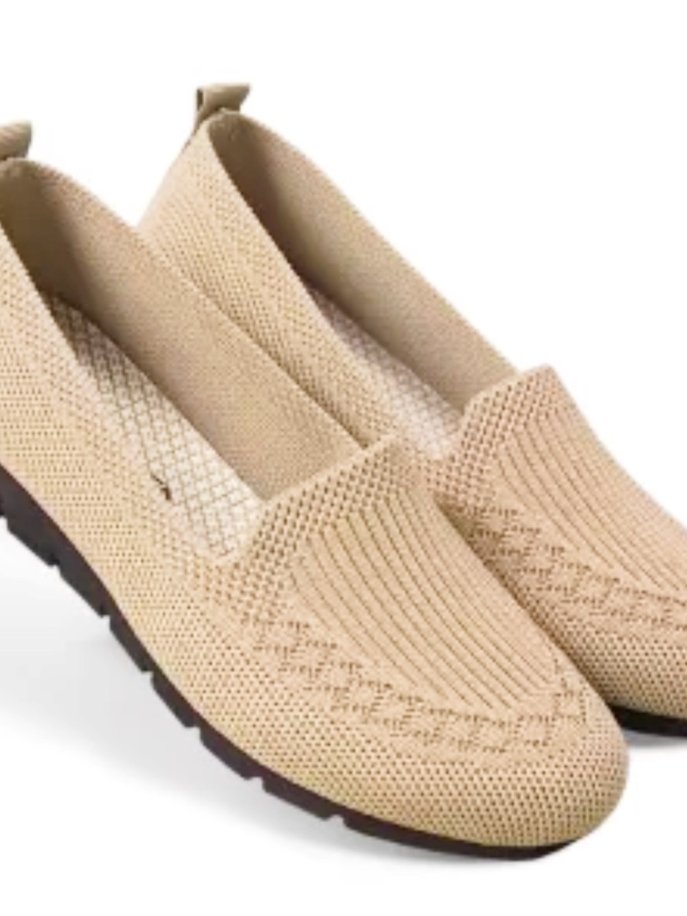 Knitted Flat  Shoes Lightweight  Loafers Size 10
